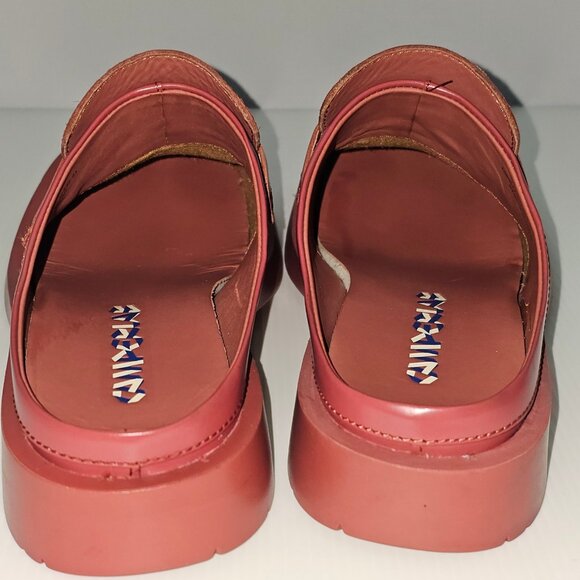 NEW Camper Mil 1978 Mule Loafer Womens EU 40 Red Leather Slide Backless Slip On - Picture 9 of 13